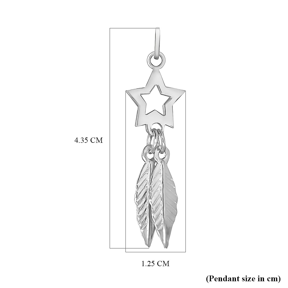 Sterling Silver Star & Leaf Pendant
