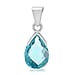 Sterling Silver Solitaire Drop Pendant in Pink Cubic Zirconia
