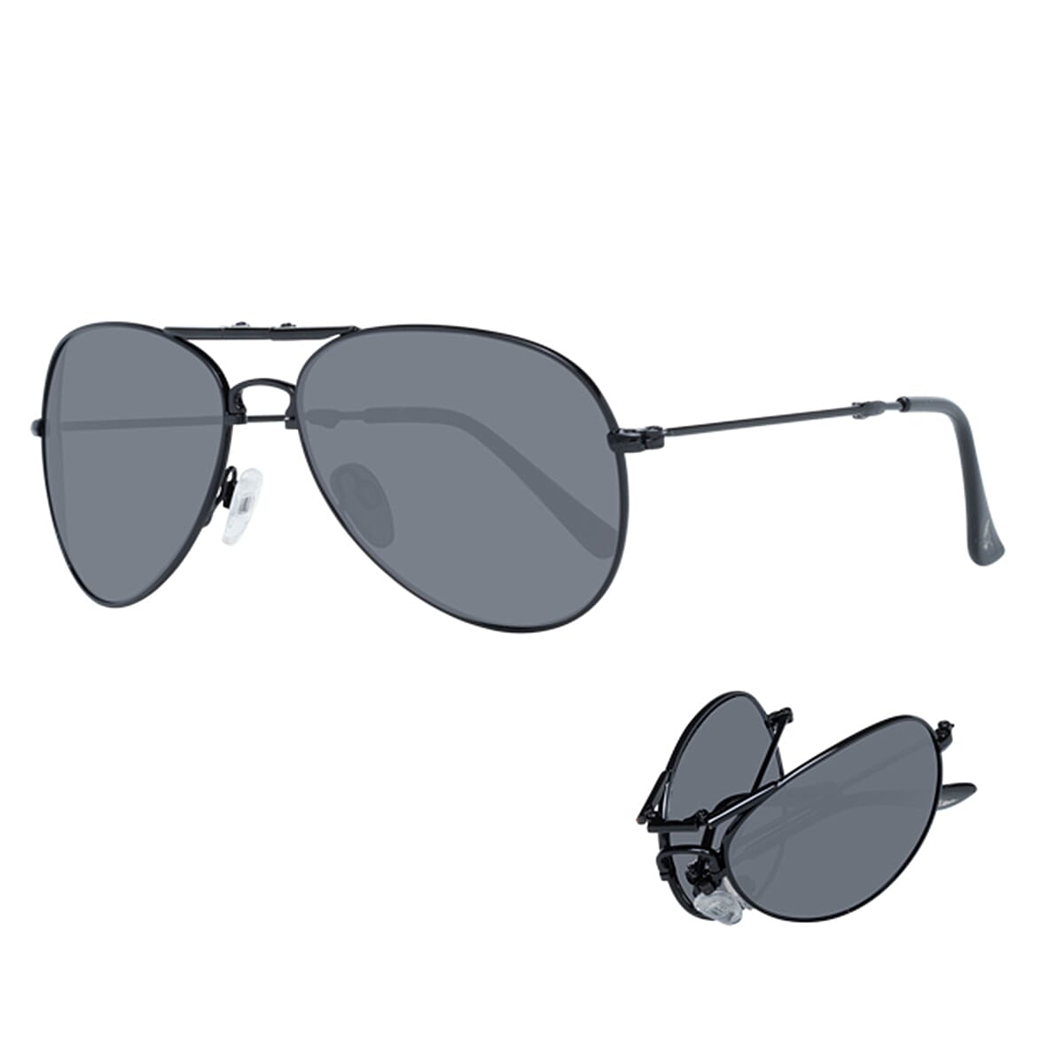 Aviator Foldable Sunglasses - Black