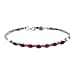 Royal Bali Collection Mega Closeout - Ruby Borobudur Bracelet (Size - 7.5)  Sterling Silver Wt. 11.10