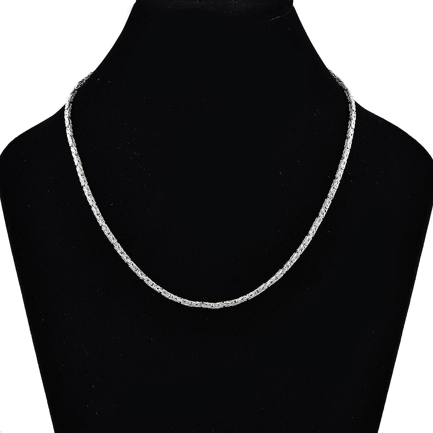 Royal Bali Collection - Platinum Overlay Sterling Silver Borobudur Necklace (Size - 20),  Silver Wt. 22.1 Gms