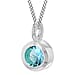 July Birthstone Sterling Silver Solitaire Pendant in Cubic Zirconia