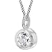 July Birthstone Sterling Silver Solitaire Pendant in Cubic Zirconia