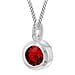 July Birthstone Sterling Silver Solitaire Pendant in Cubic Zirconia