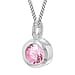 November Birthstone Sterling Silver Solitaire Pendant in Cubic Zirconia