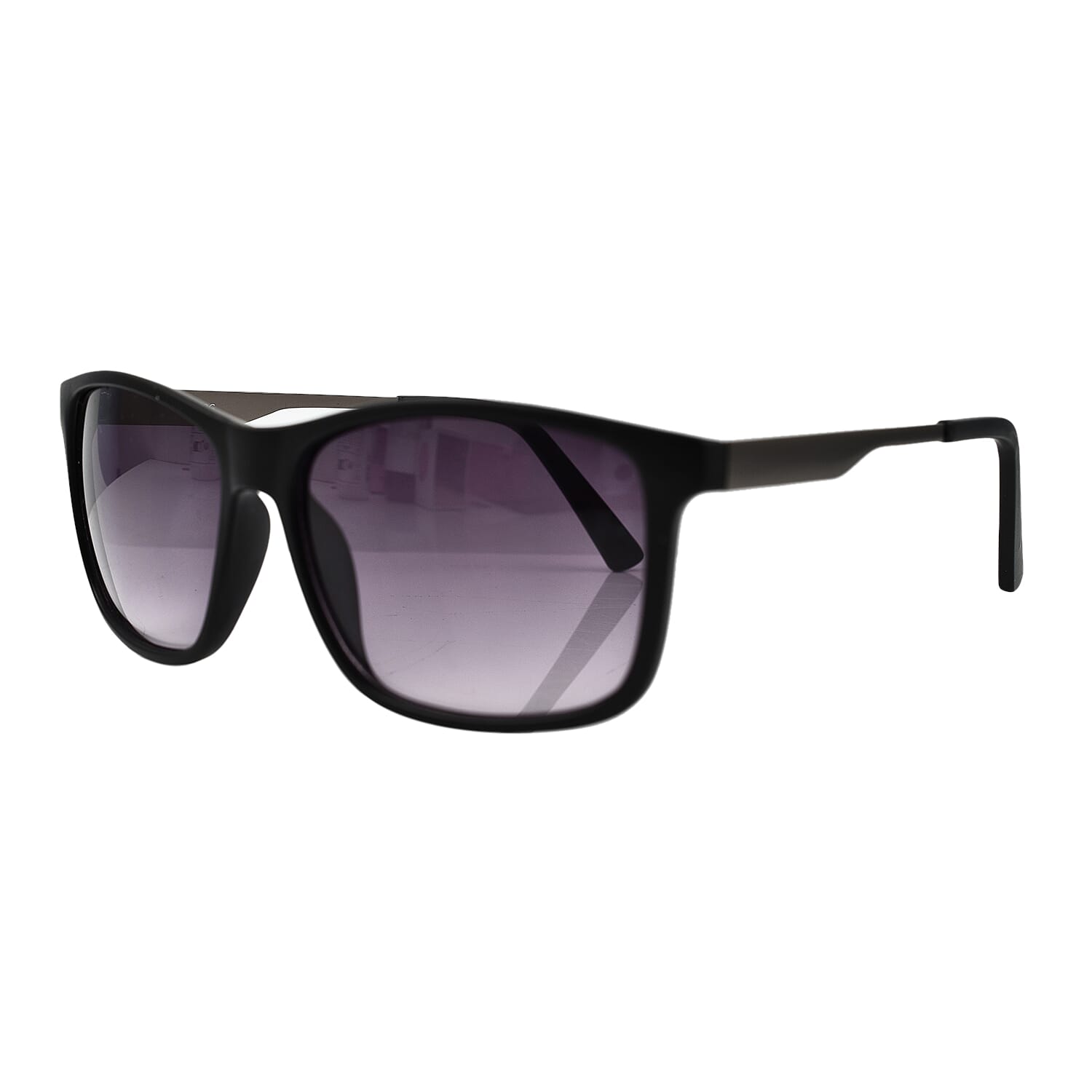 Basley Rectangle Sunglasses Catagory 3 UV Protection - Black & Grey