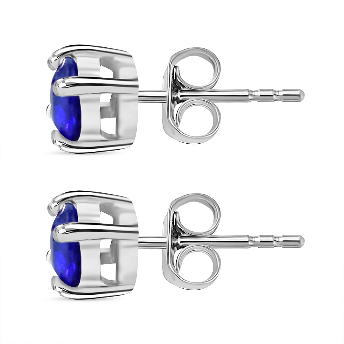 Premium Vietnamese Cobalt Blue Spinel Earrings With Push Back in Sterling Silver 1.28 Ct.
