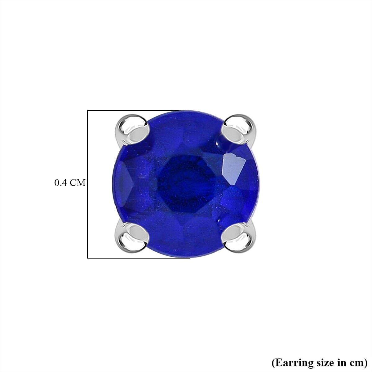 Premium Vietnamese Cobalt Blue Spinel Earrings With Push Back in Sterling Silver 1.28 Ct.