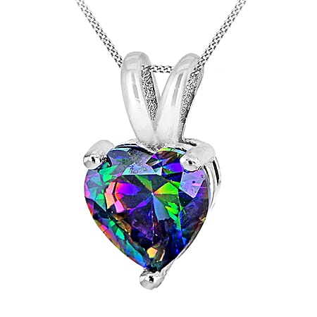 Sterling Silver Mystique Cubic Zirconia Heart Pendant