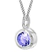 November Birthstone Sterling Silver Solitaire Pendant in Cubic Zirconia