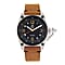 Shield Pascal Leather-Band Men's Diver Watch