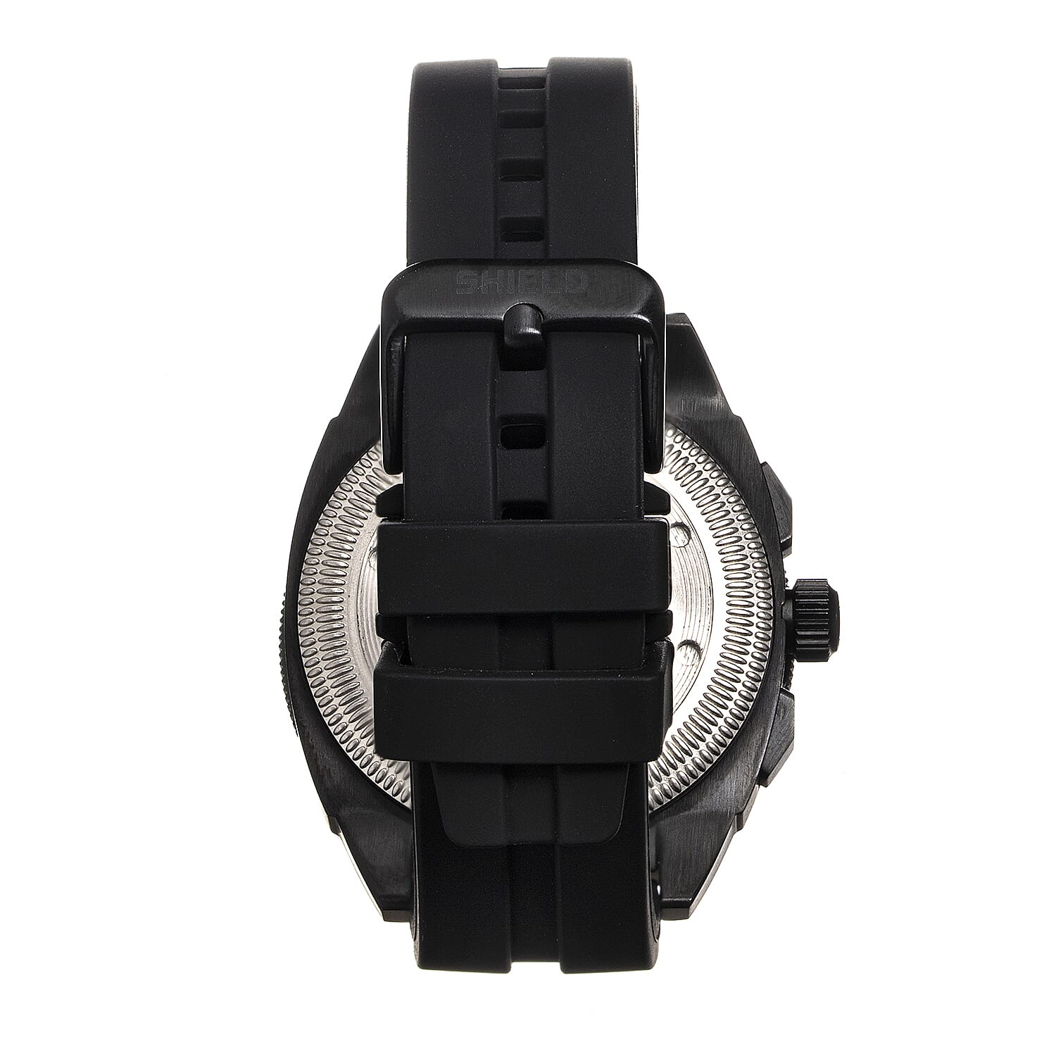 SHIELD Sonar Quartz Movt. Black Dial & Crown 20 ATM WR Mens Watch with Black Strap