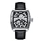 Reign Olympia Automatic Semi-Skeleton Watch in Genuine Leather Strap