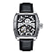 REIGN OLYMPIA Automatic Movt. 10 ATM Water Resistant Watch with Black Genuine Leather Strap