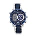 GENOA TIME V2 Japan Movement Multifucntional LED & Black Literal Dial 3 ATM WR Watch with Stainless Steel Buckle in Dual Tone