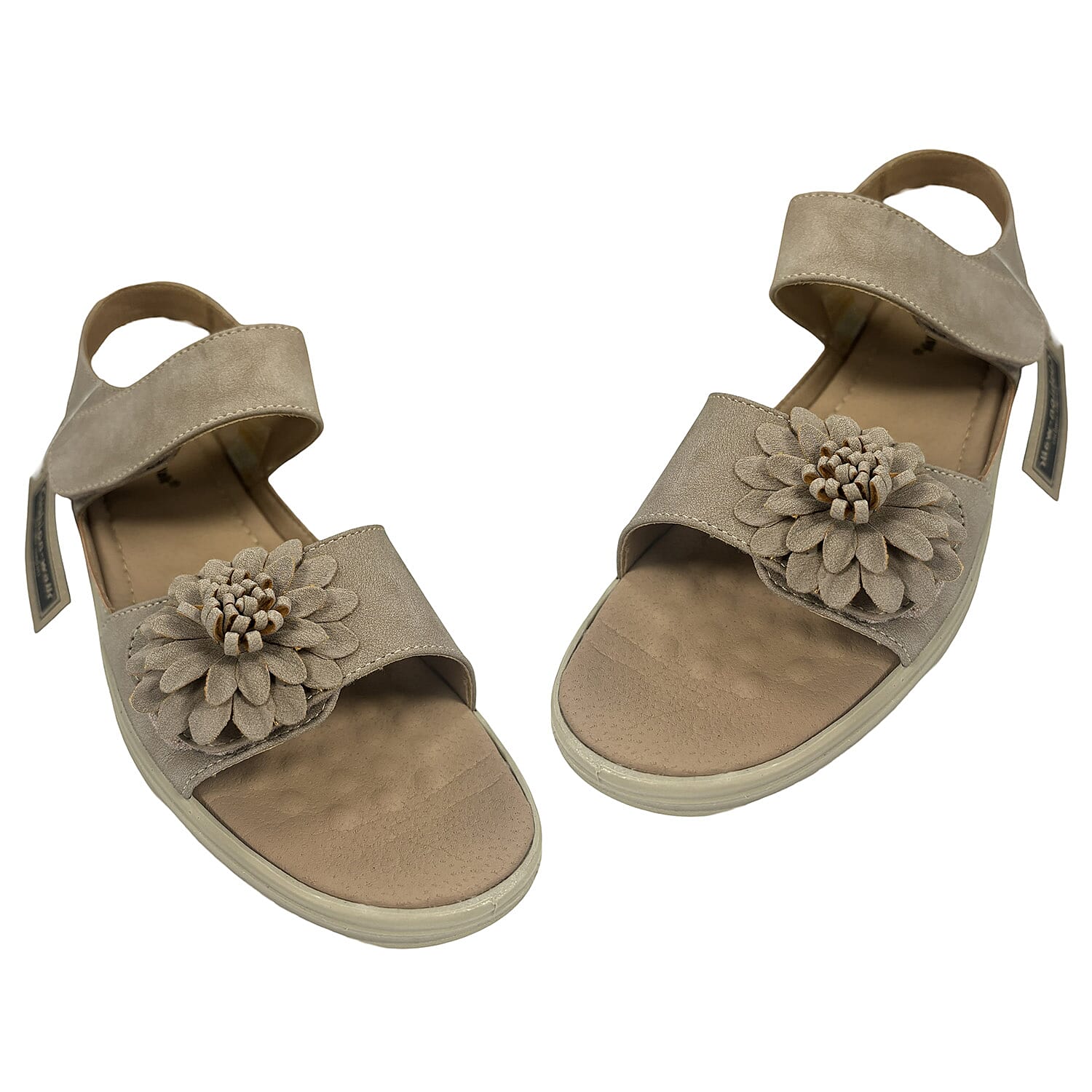 Brand New Launch - Cushion Walk One Touch Bar Yasmin Ladies Sandal (Size 3) - Beige