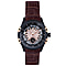 REIGN SOLSTIC Automatic Movt. 20 ATM Water Resistant Watch with Dark Brown Genuine Leather Strap