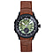 REIGN SOLSTIC Automatic Movt. 20 ATM Water Resistant Watch with Brown Genuine Leather Strap