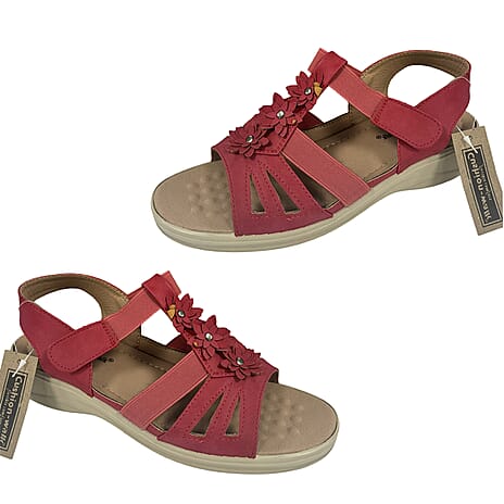 Ladies Sandal (Size 5) - Red