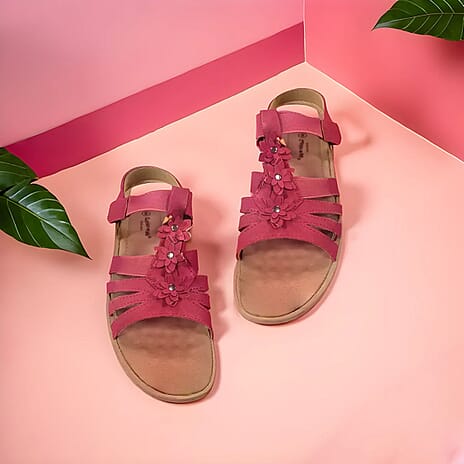 Ladies Sandal (Size 5) - Red