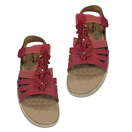 Ladies Sandal (Size 5) - Red