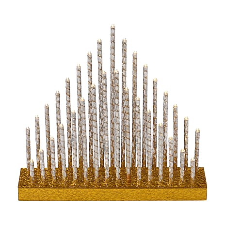 LED Candle Set (Size 33x7x32 cm) - Gold