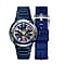 NUBEO Mariner Automatic Movt. 5 ATM Water Resistant Watch with Blue Strap