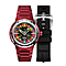 NUBEO Mariner Automatic Movt. 5 ATM Water Resistant Watch with Red Strap
