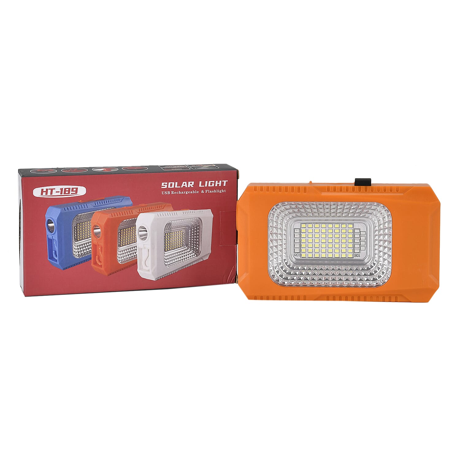 Multifunctional Outdoor Solar Rechargeable Lighting with 5 Mode (1500mAh Battery inc.) - Orange