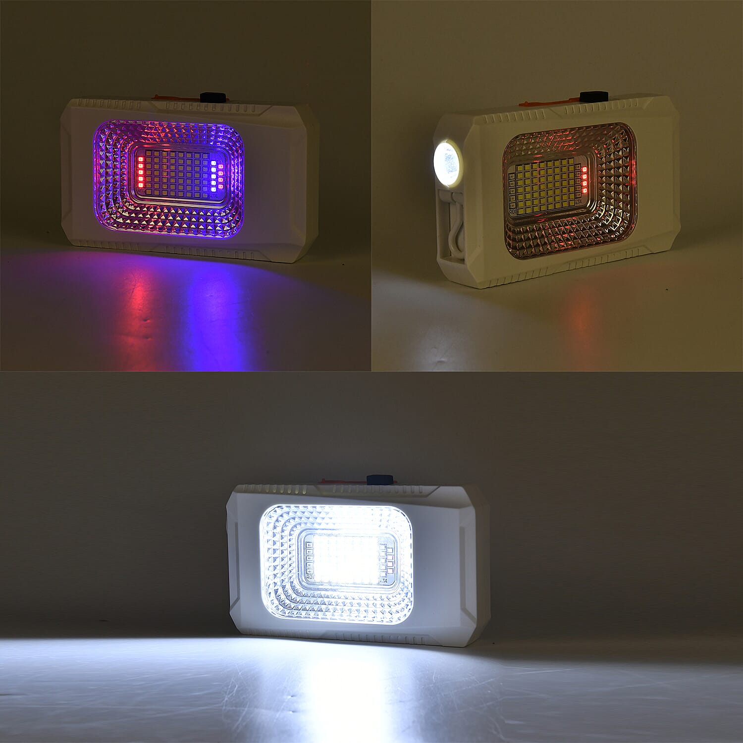 2 in 1 Multifunctional Outdoor Solar Rechargeable Light and Power bank 1500 mah Li-ion Battery (Size 95x33x165 cm) - White