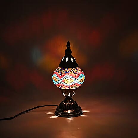 Ornate Mosaic Turkish Style Fragrance Table Lamp - Swirl