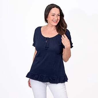 https://tjcuk.sirv.com/Products/77/5/7755792/MAISON-Cotton-Gypsey-Top-Size-L-Navy_7755792_2.jpg?w=342&h=342