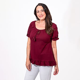 https://tjcuk.sirv.com/Products/77/5/7755814/MAISON-Cotton-Gypsey-Top-Size-XL-Oxblood_7755814_3.jpg?w=342&h=342