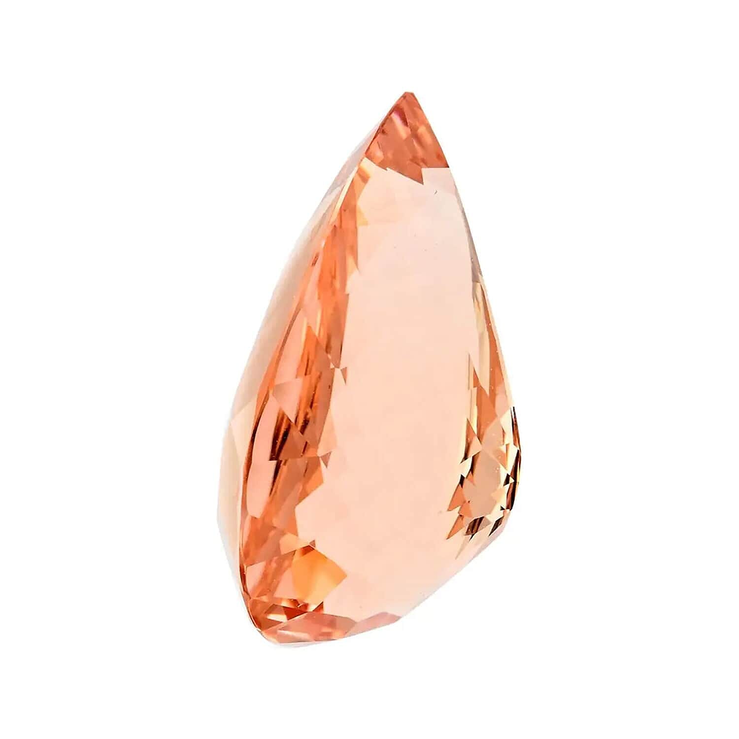 Certified and Appraised AAAA Marropino Morganite Loose Gemstone (Pear Shape) 18.62 ct.