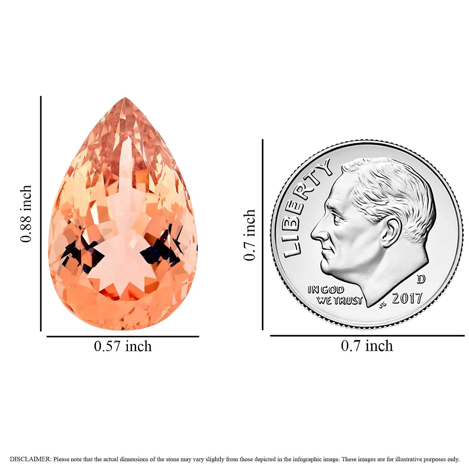 Certified and Appraised AAAA Marropino Morganite Loose Gemstone (Pear Shape) 18.62 ct.