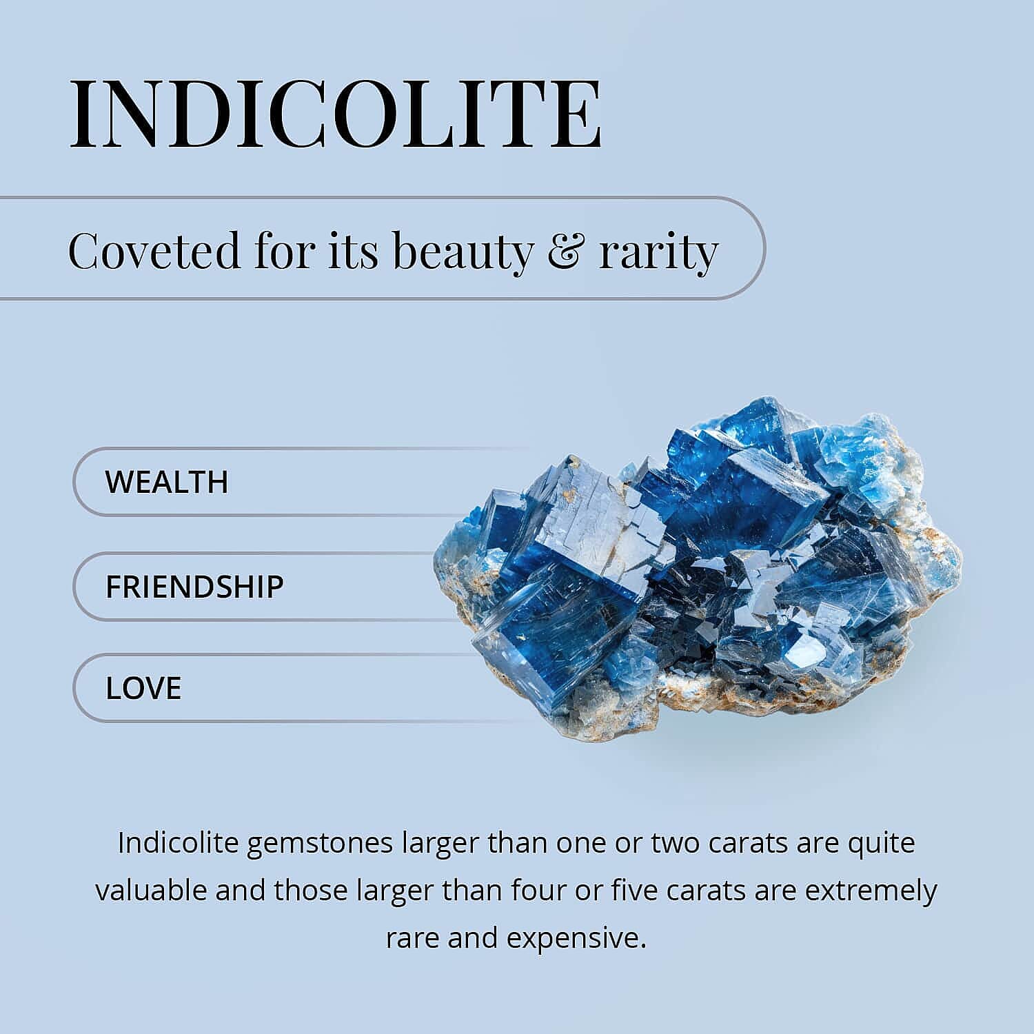 Indicolite Octagon Size Varies