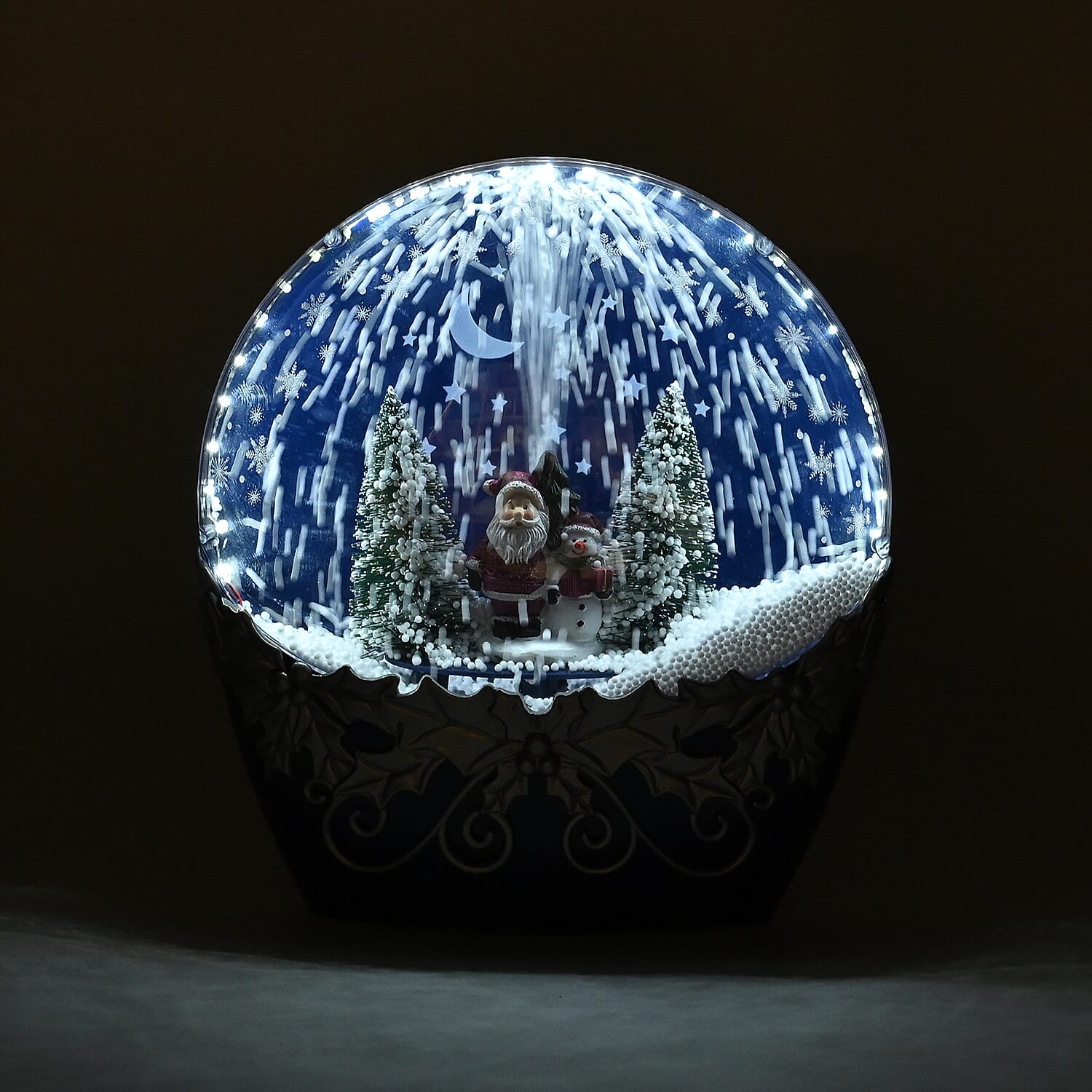 Christmas Snow Lanterns With 28 LED Light (Battery not inc.) - Navy