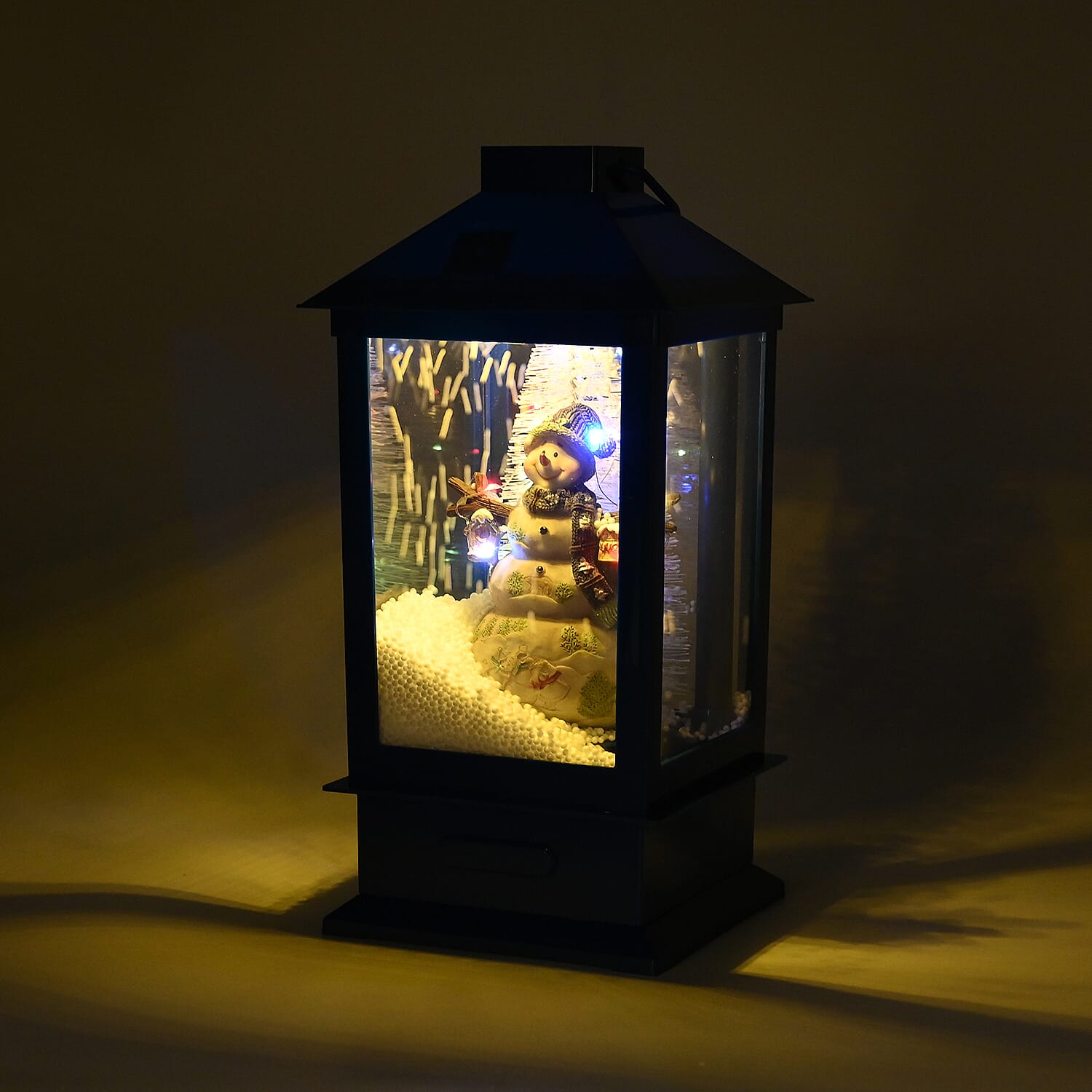 Christmas Snow Lanterns With 3 LED Light (Battery not inc.) - Blue