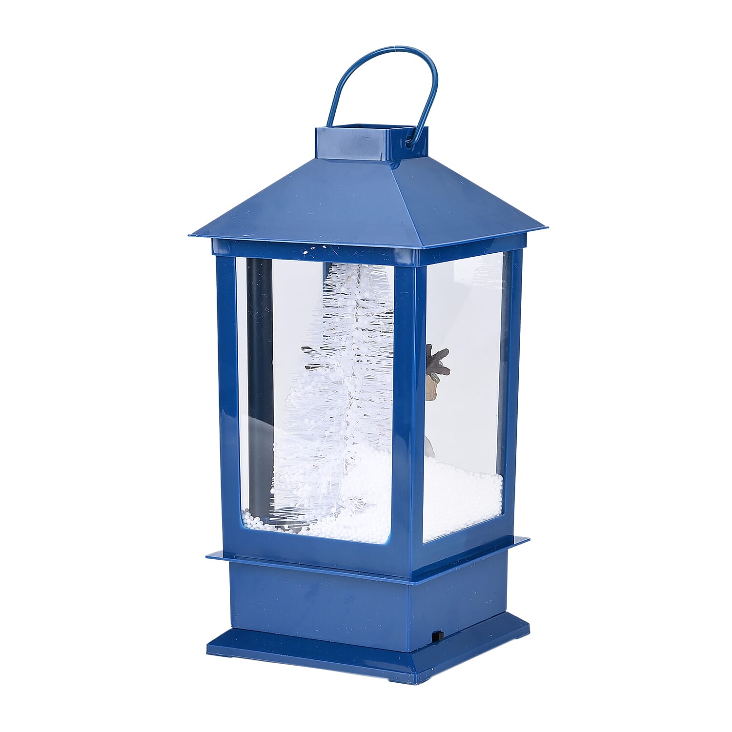Christmas Snow Lanterns With 3 LED Light (Battery not inc.) - Blue