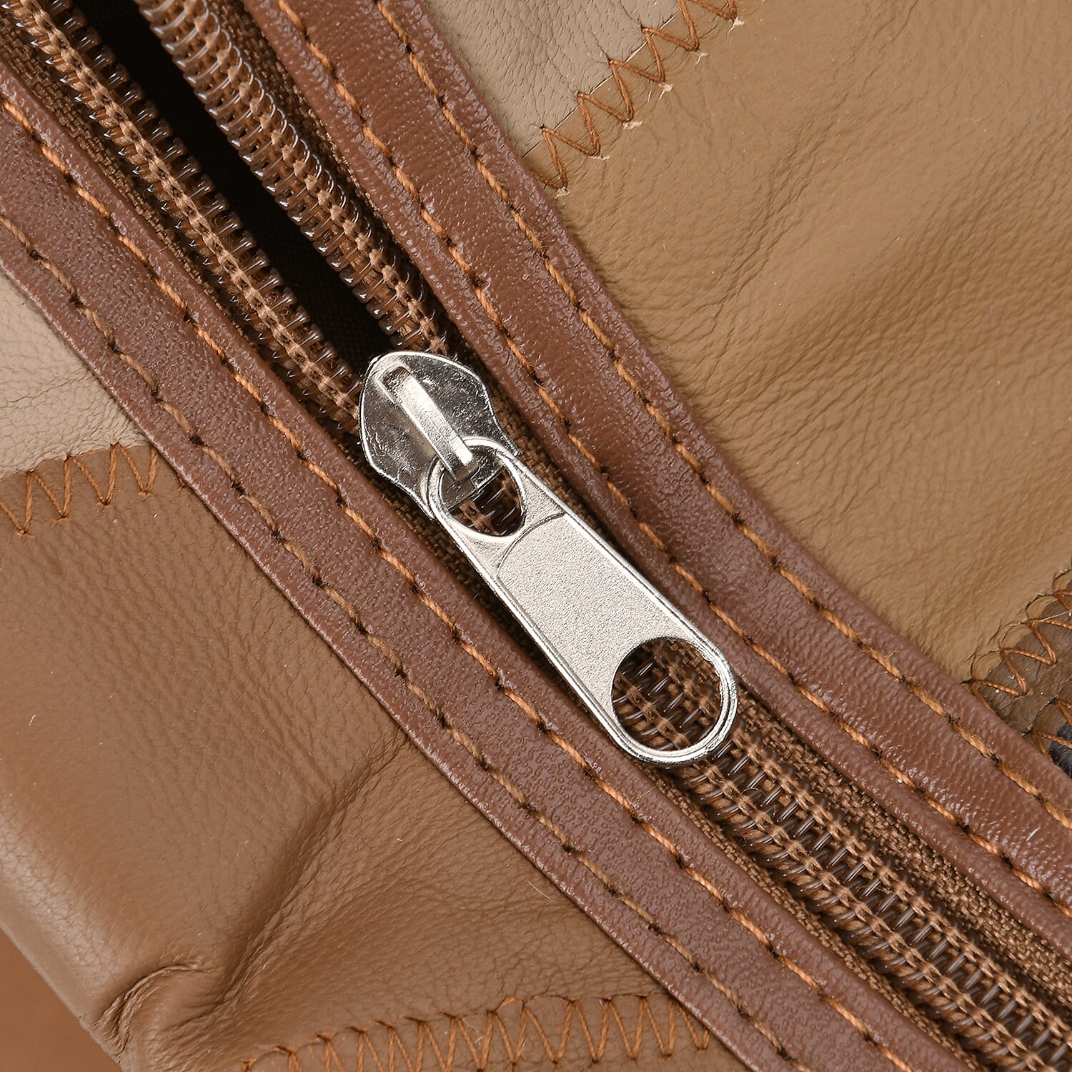 100% Genuine Leather Travel Duffle Bag (Size 51x23x28 cm) - Multi Color & Black