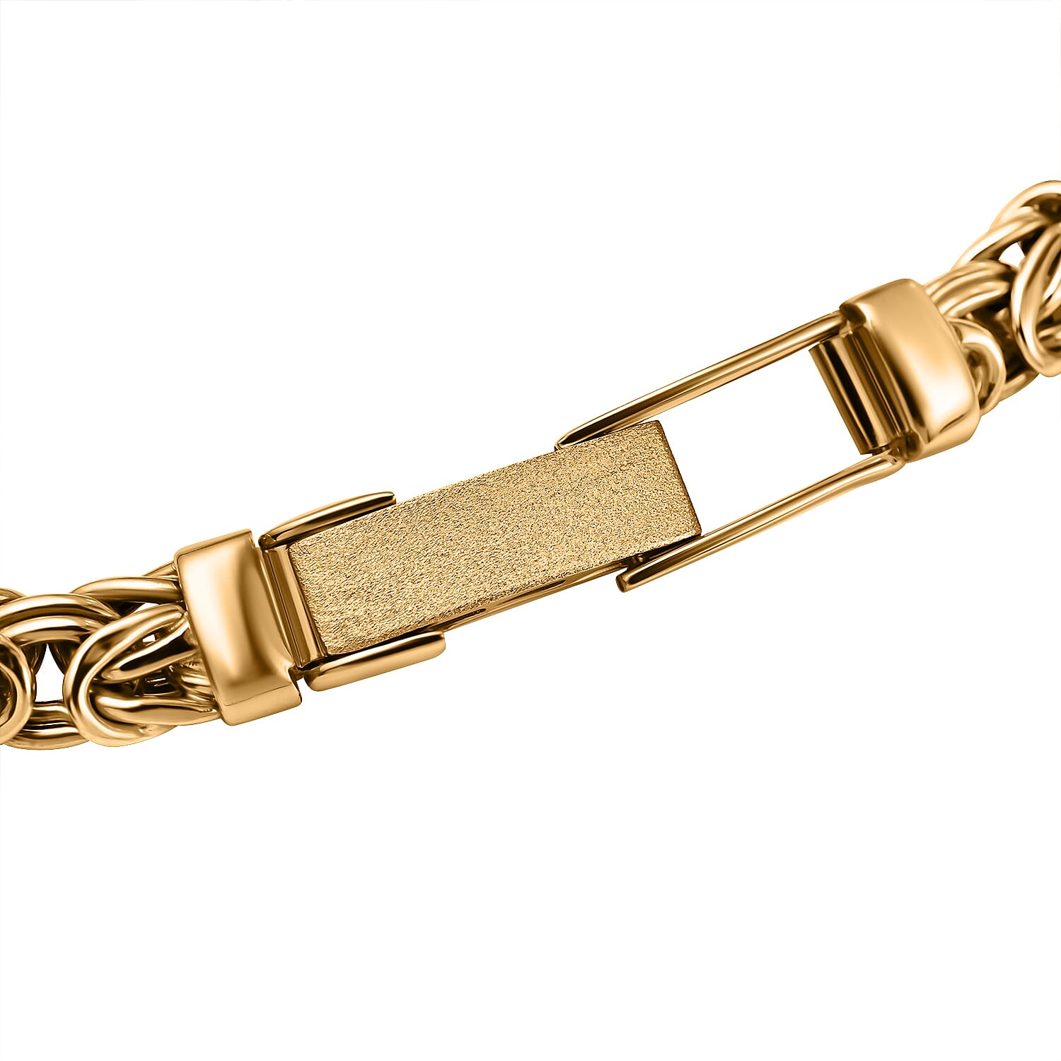 9K Yellow Gold Swiss Quartz Movt. Byzantine Gold Watch Gold Wt.21.06 grams