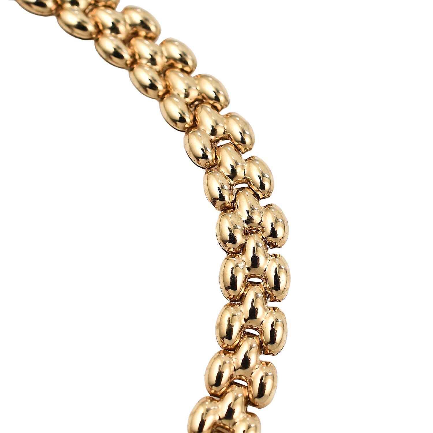 LUXORO 9K Yellow Gold Swiss Movt. Water Resistant Watch in Panther Chain Strap (Size - 7 - 7.5) Gold Wt. 10.31 Gms.