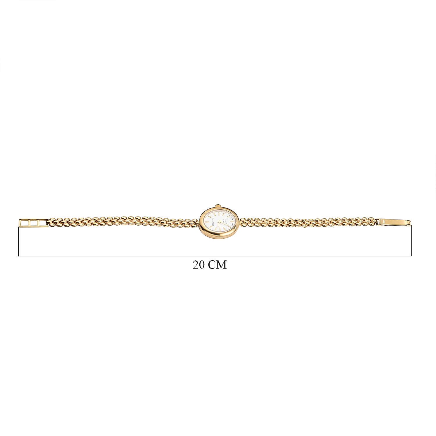 LUXORO 9K Yellow Gold Swiss Movt. Water Resistant Watch in Panther Chain Strap (Size - 7 - 7.5) Gold Wt. 10.31 Gms.