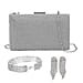 3 Piece Set Crystal Clutch Bag with Long Chain Strap (inc. Bracelet & Earrings) - Golden