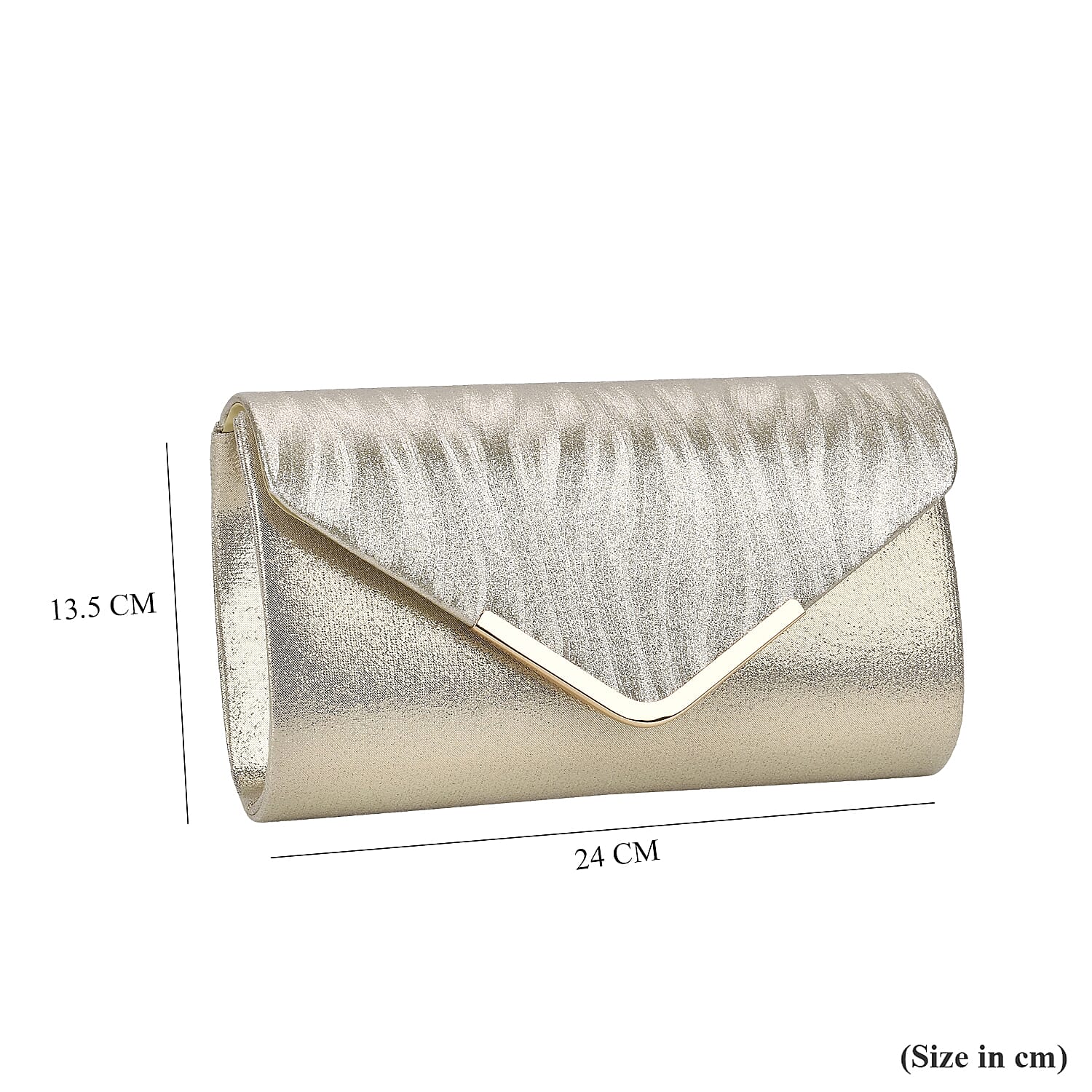 Crystal Patterned Clutch - Gold