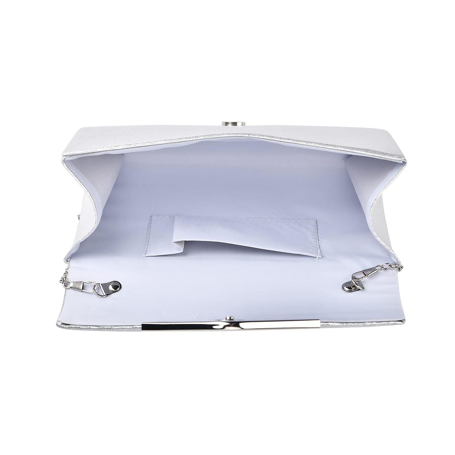 Crystal Patterned Clutch - Silver