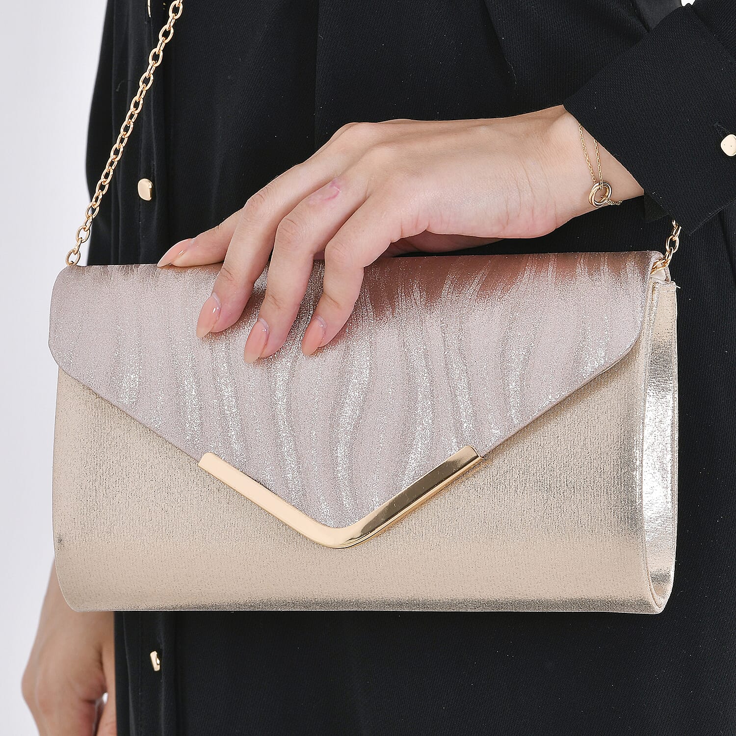 Crystal Patterned Womens Clutch