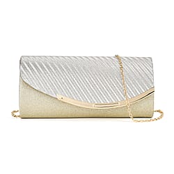 Rhinestone Envelope Clutch Bag with Chain Strap