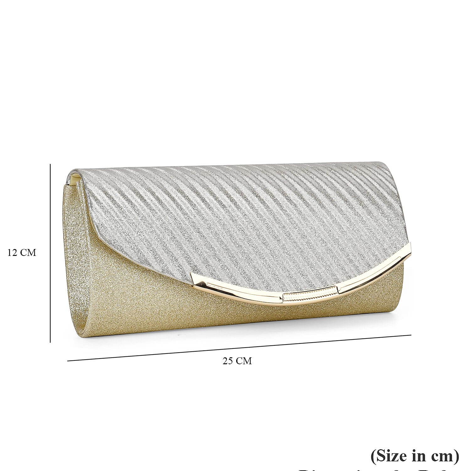 Rhinestone Envelope Clutch Bag with Chain Strap