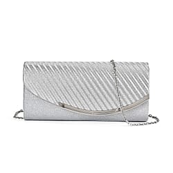 Rhinestone Envelope Clutch Bag with Chain Strap